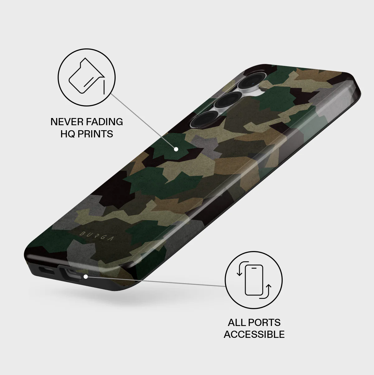 Tropical Green Camo - Samsung Galaxy S25 FE Case - Image 3