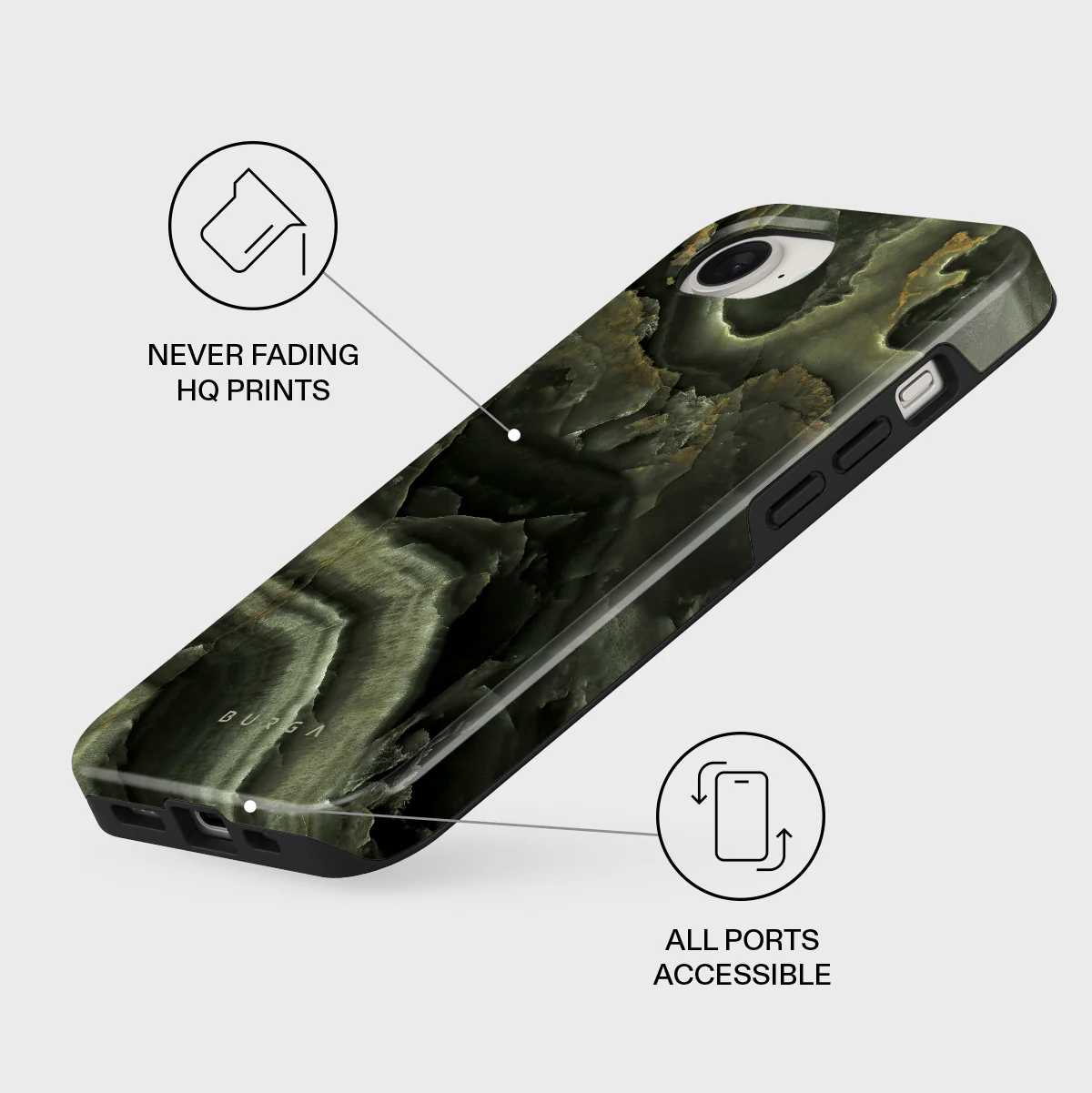Misty Forest - Green Marble iPhone 17e Case - Image 3