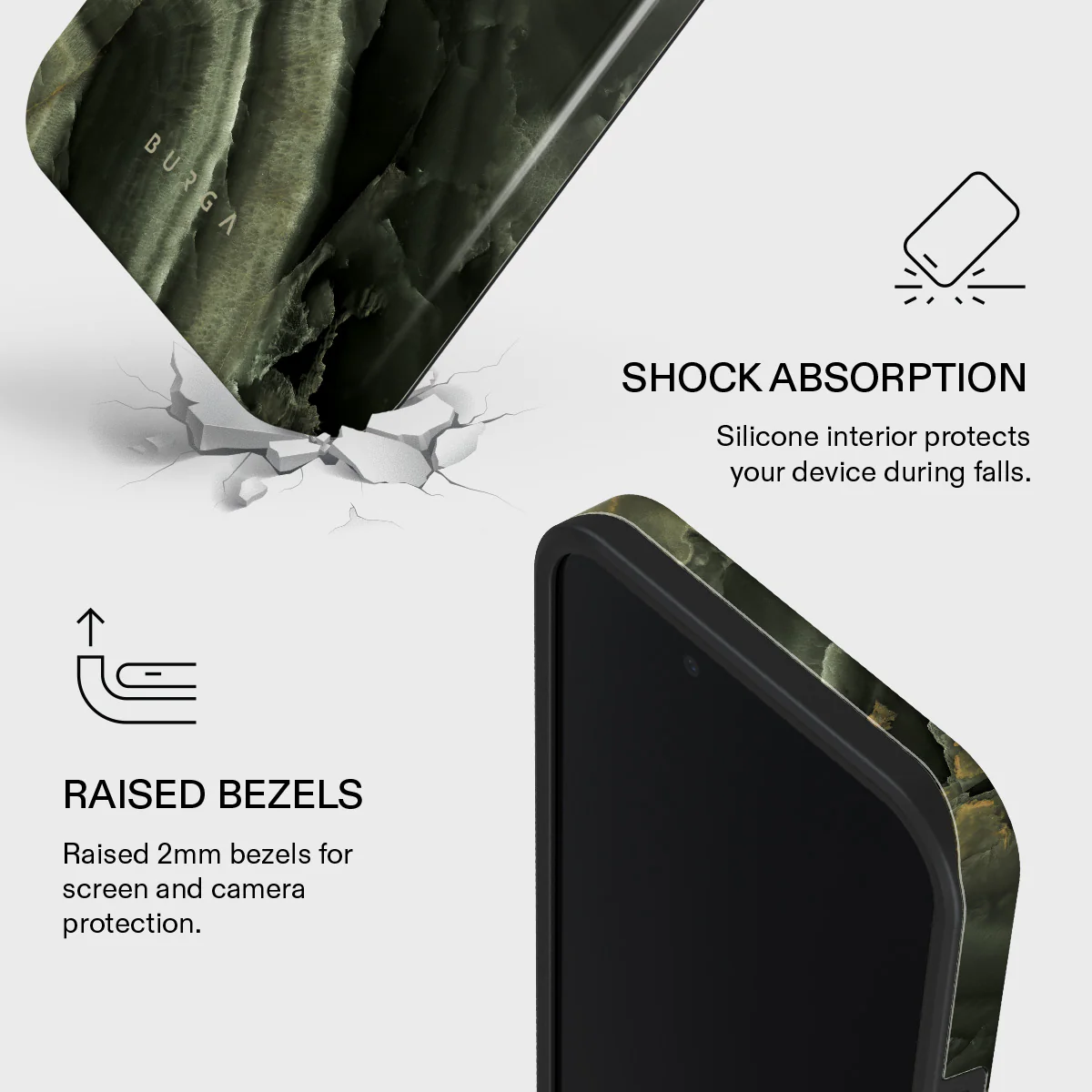 Misty Forest - Green Marble iPhone 17e Case - Image 4