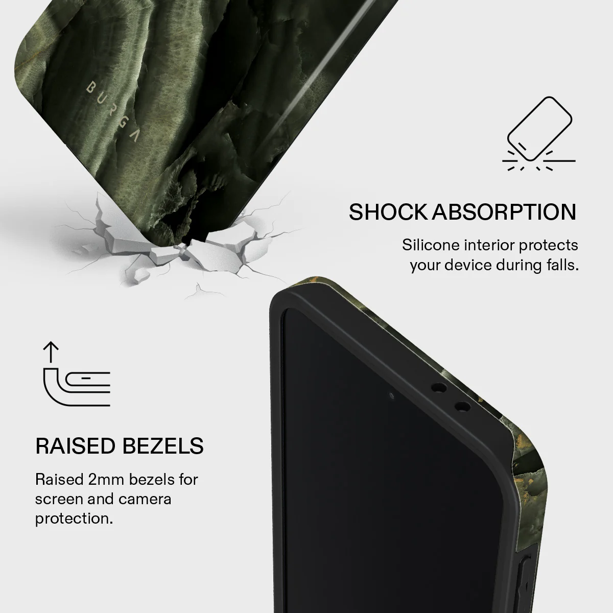 Misty Forest - Green Marble Samsung Galaxy A37 5G Case - Image 4
