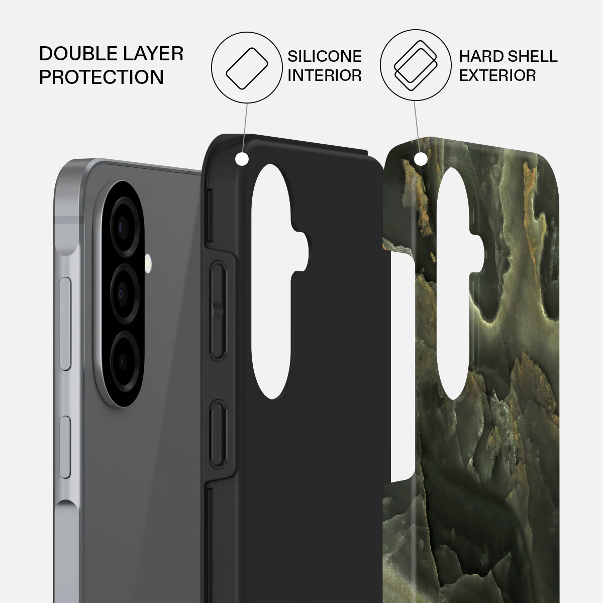 Misty Forest - Green Marble Samsung Galaxy A57 5G Case - Image 2