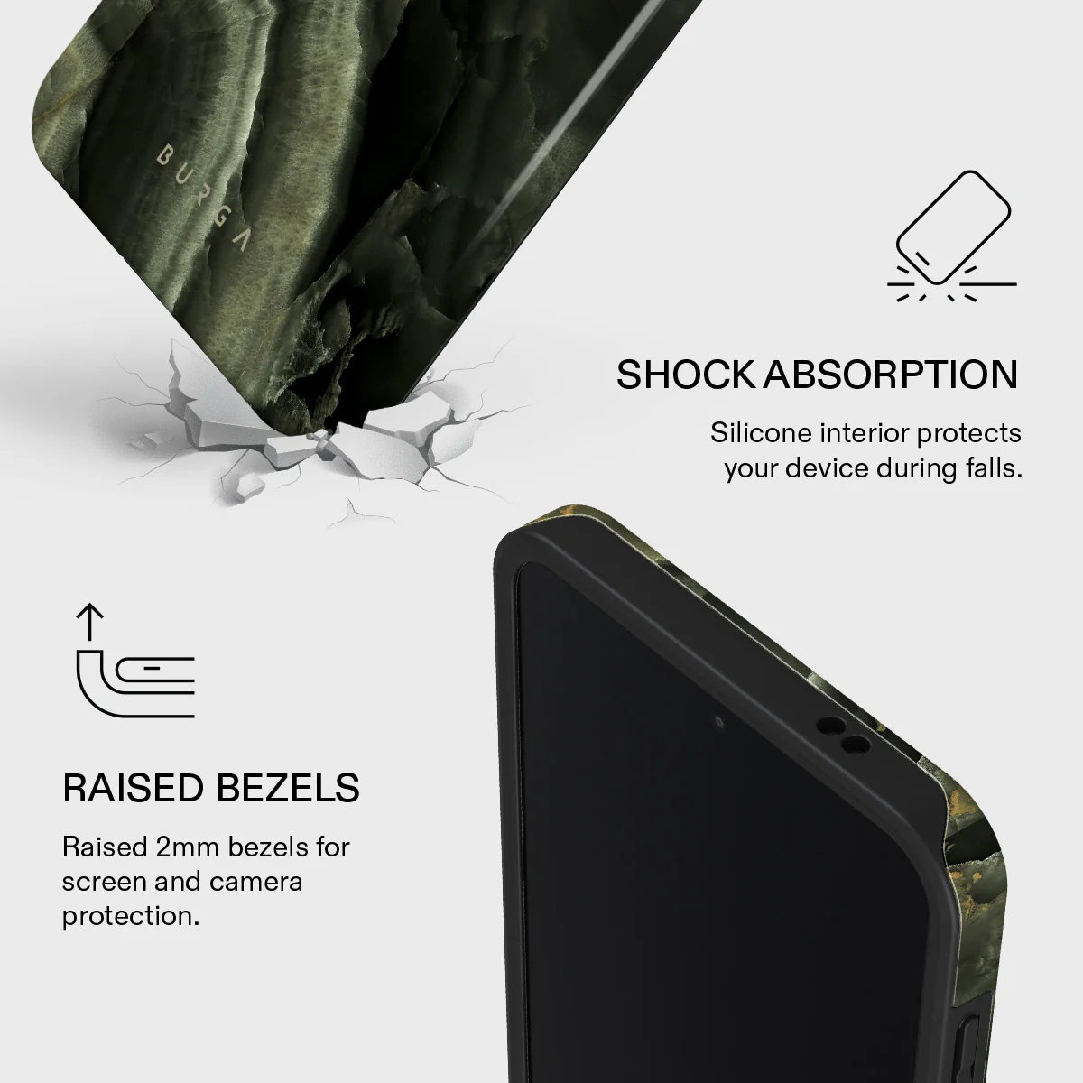 Misty Forest - Green Marble Samsung Galaxy A57 5G Case - Image 4