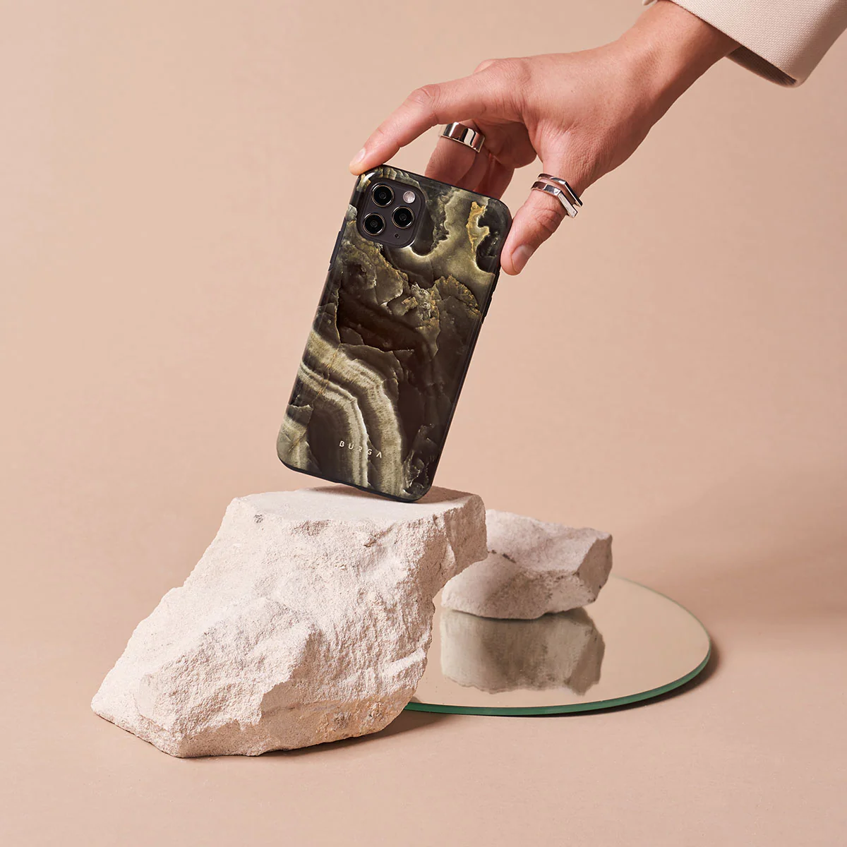 Misty Forest - Green Marble Samsung Galaxy A57 5G Case - Image 9