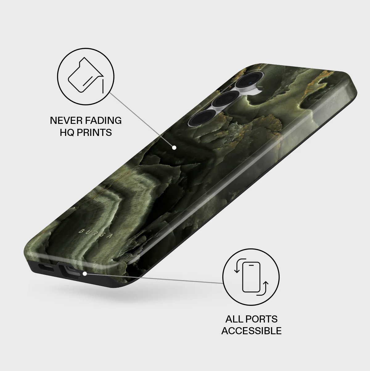 Misty Forest - Green Marble Samsung Galaxy S25 FE Case - Image 3