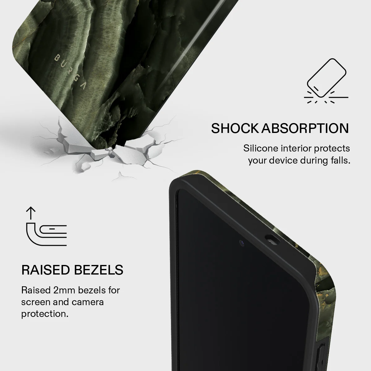 Misty Forest - Green Marble Samsung Galaxy S25 FE Case - Image 4