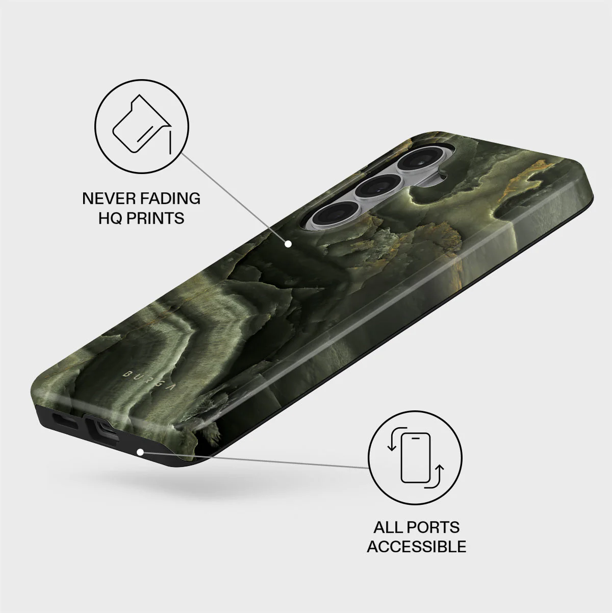 Misty Forest - Green Marble Samsung Galaxy S26 Case - Image 3