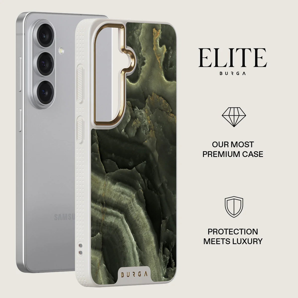 Misty Forest - Green Marble Samsung Galaxy S26 Plus Case - Image 27