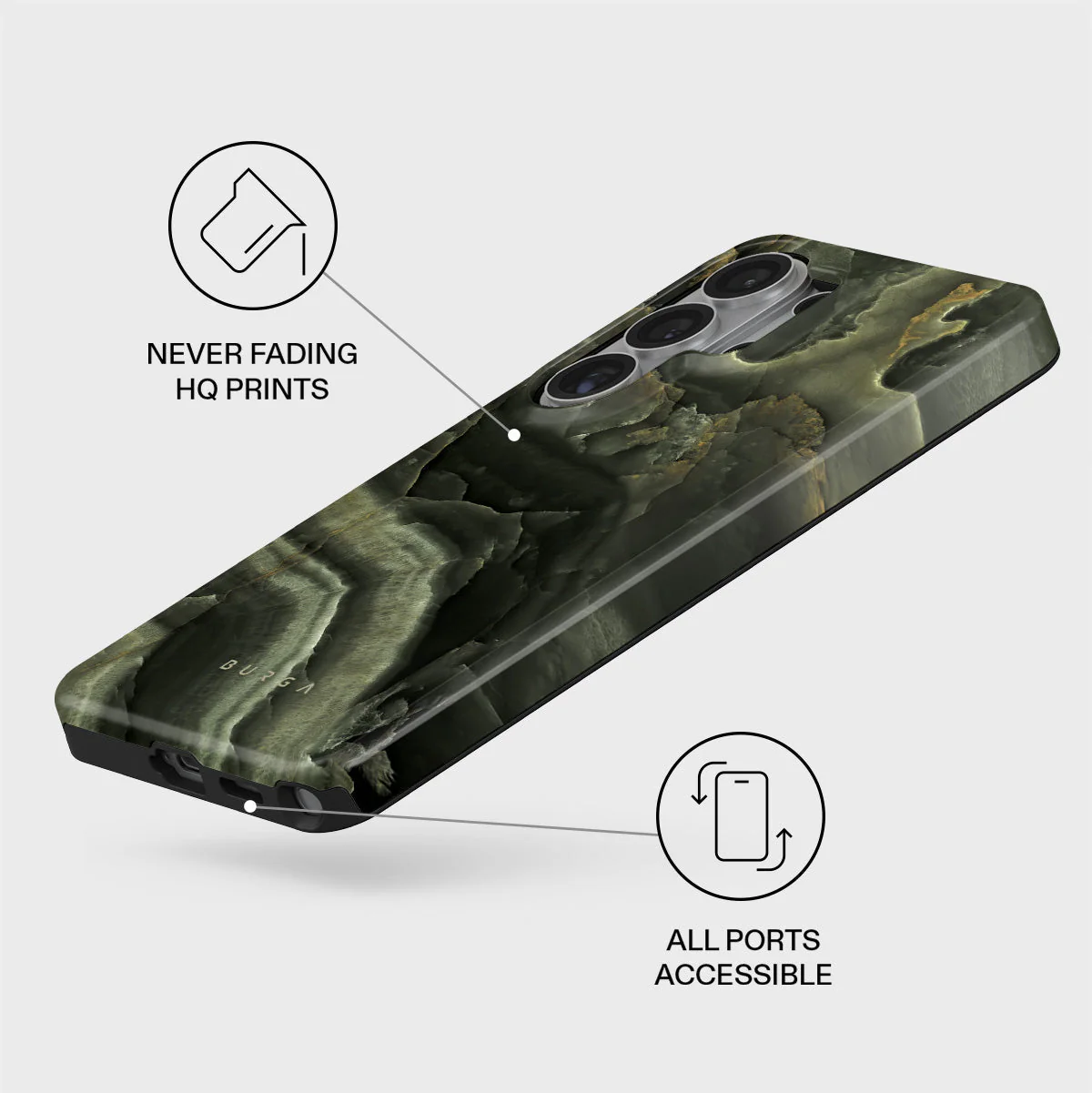 Misty Forest - Green Marble Samsung Galaxy S26 Ultra Case - Image 3