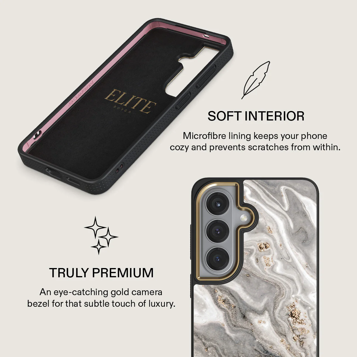 Snowstorm - Grey Marble Samsung Galaxy S26 Case - Image 10