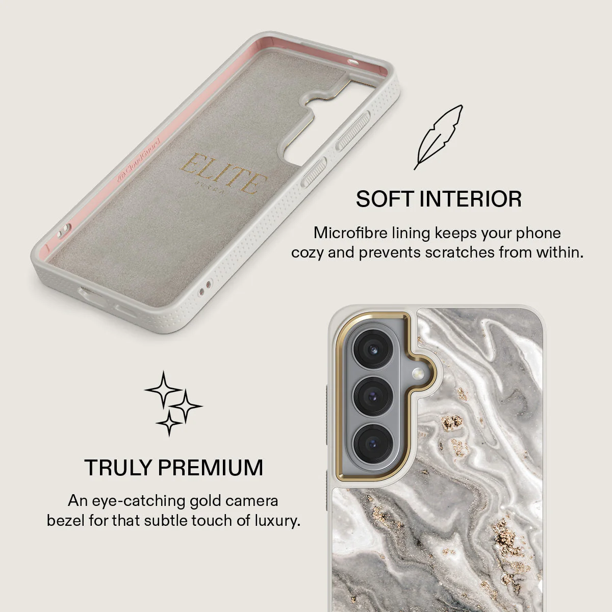 Snowstorm - Grey Marble Samsung Galaxy S26 Case - Image 31