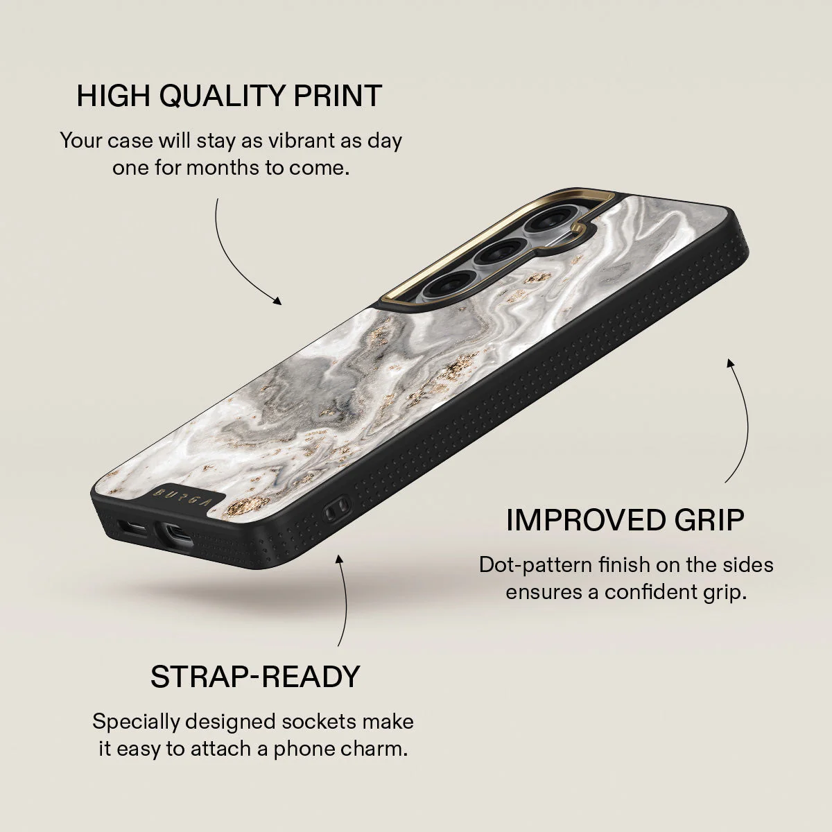 Snowstorm - Grey Marble Samsung Galaxy S26 Case - Image 9