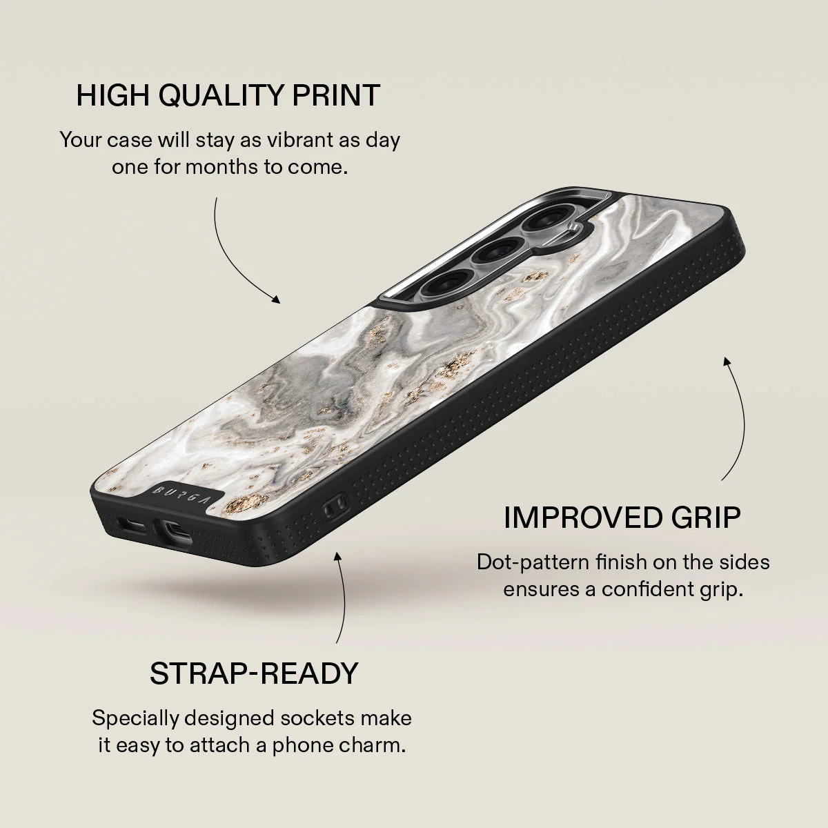 Snowstorm - Grey Marble Samsung Galaxy S26 Plus Case - Image 23