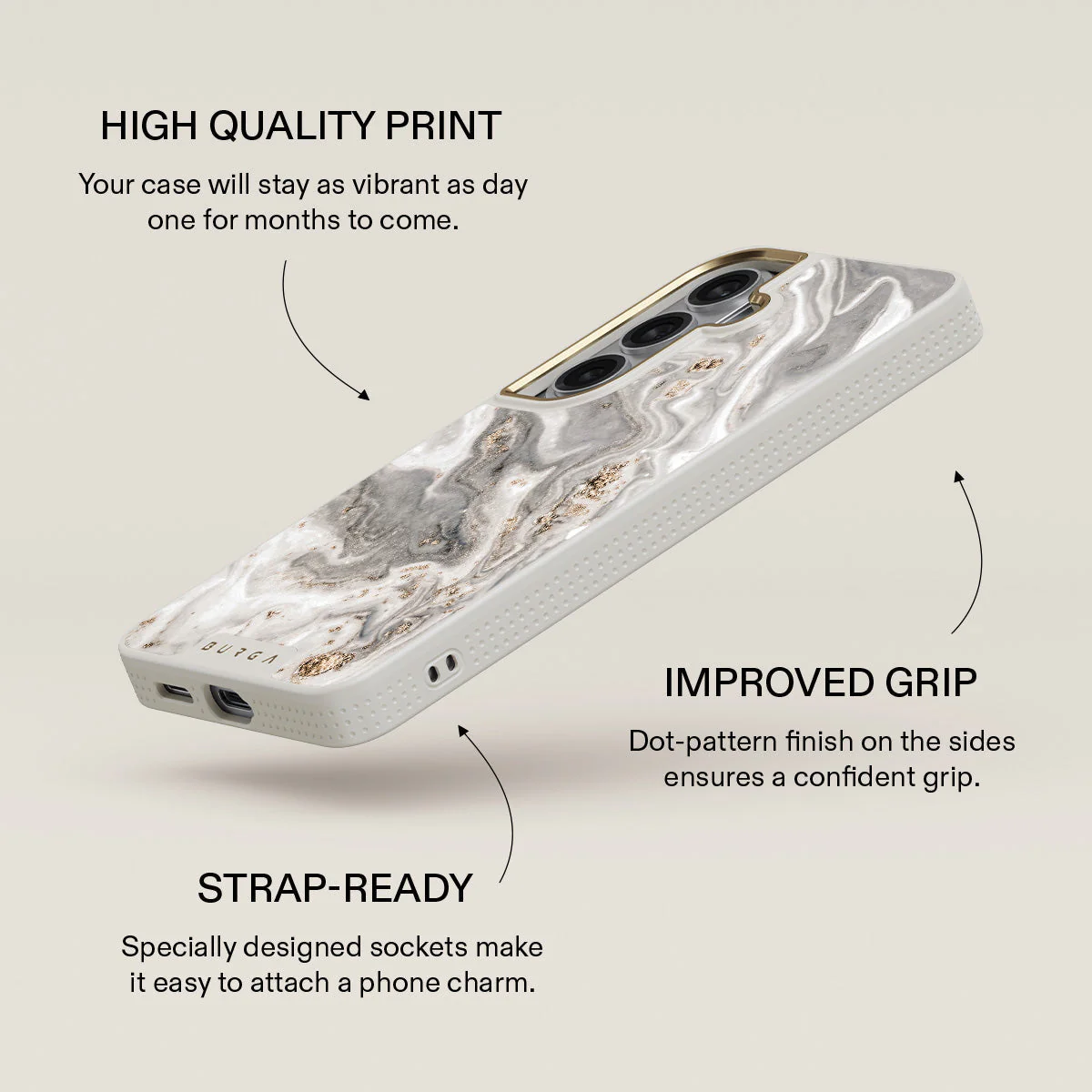 Snowstorm - Grey Marble Samsung Galaxy S26 Plus Case - Image 30