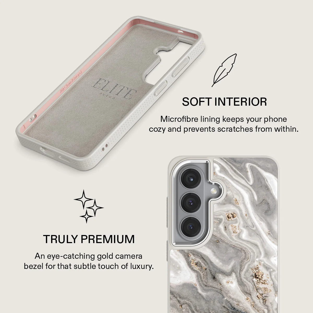 Snowstorm - Grey Marble Samsung Galaxy S26 Plus Case - Image 38