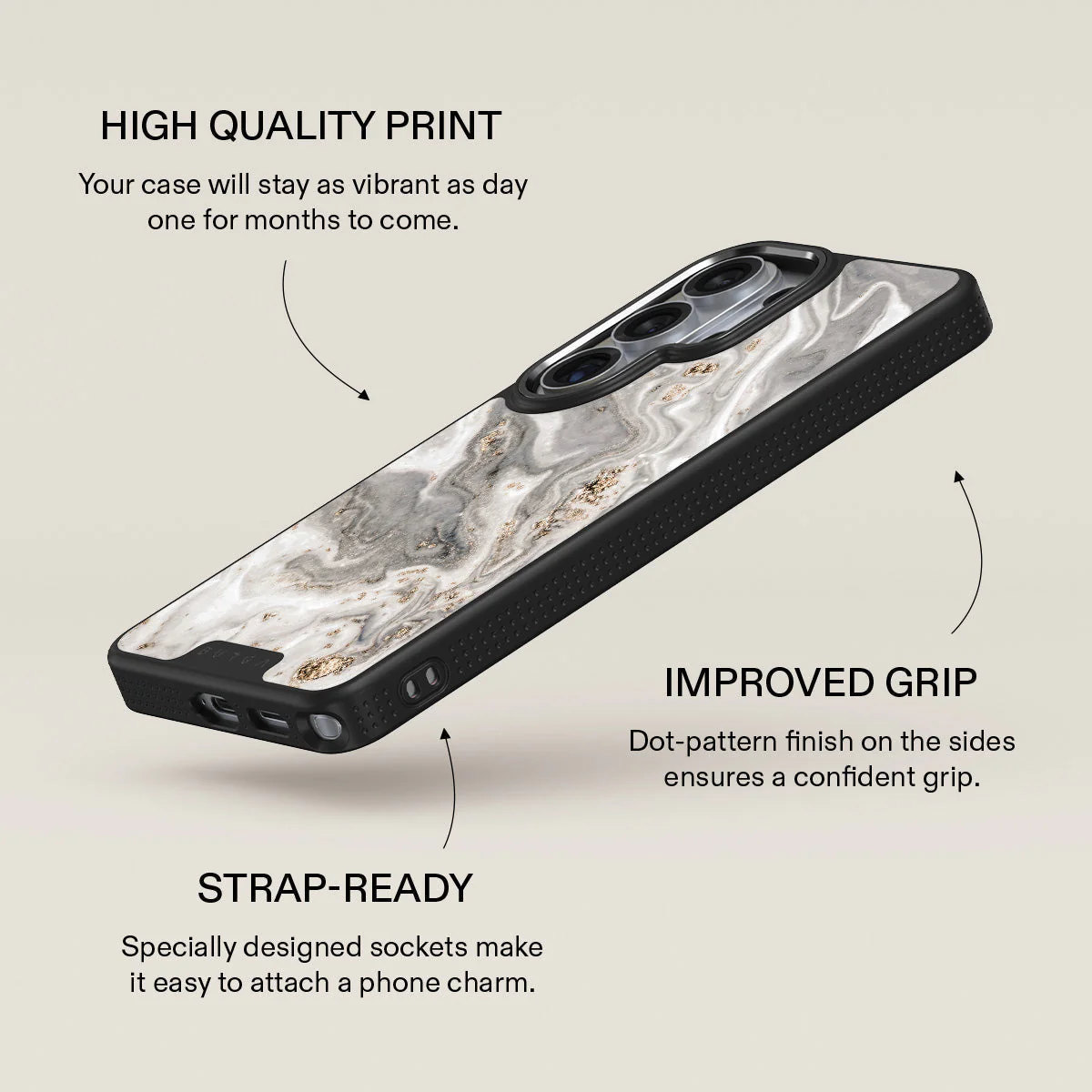 Snowstorm - Grey Marble Samsung Galaxy S26 Ultra Case - Image 16
