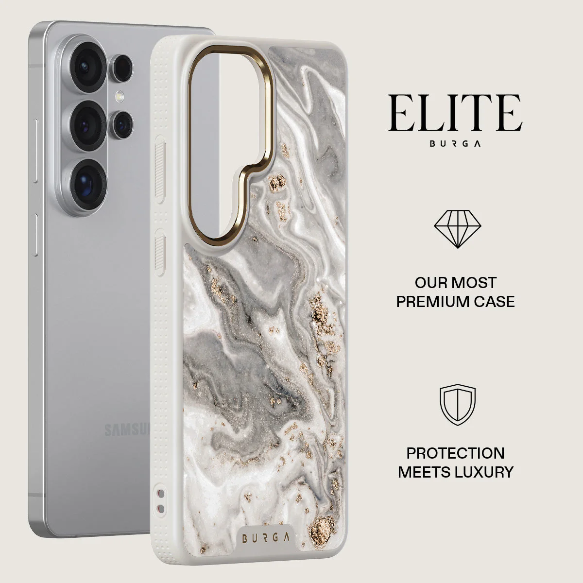 Snowstorm - Grey Marble Samsung Galaxy S26 Ultra Case - Image 27