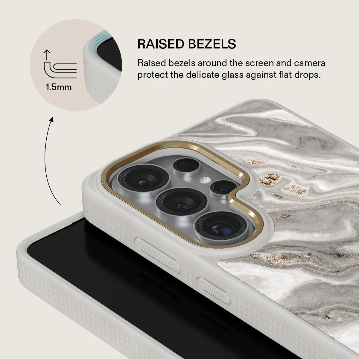 Snowstorm - Grey Marble Samsung Galaxy S26 Ultra Case - Image 29