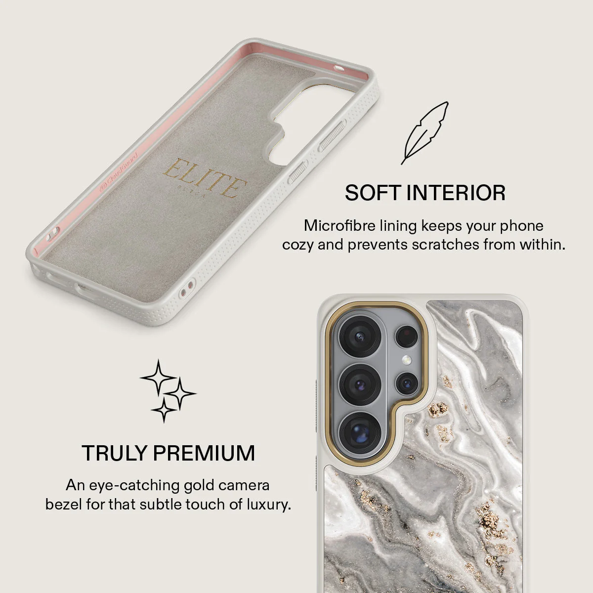 Snowstorm - Grey Marble Samsung Galaxy S26 Ultra Case - Image 31