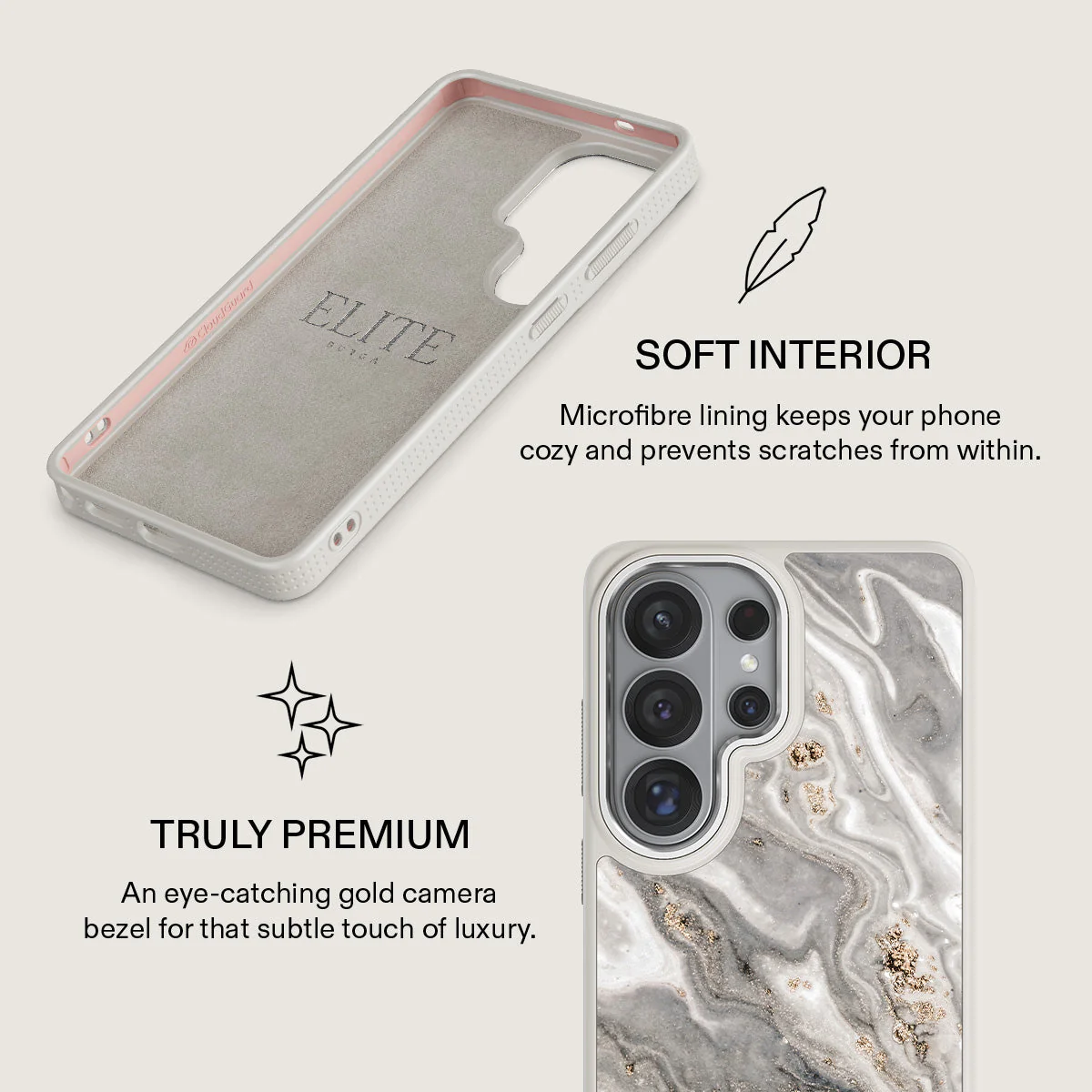 Snowstorm - Grey Marble Samsung Galaxy S26 Ultra Case - Image 38