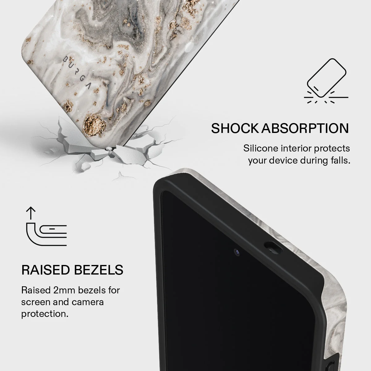 Snowstorm - Grey Marble Samsung Galaxy S26 Ultra Case - Image 4