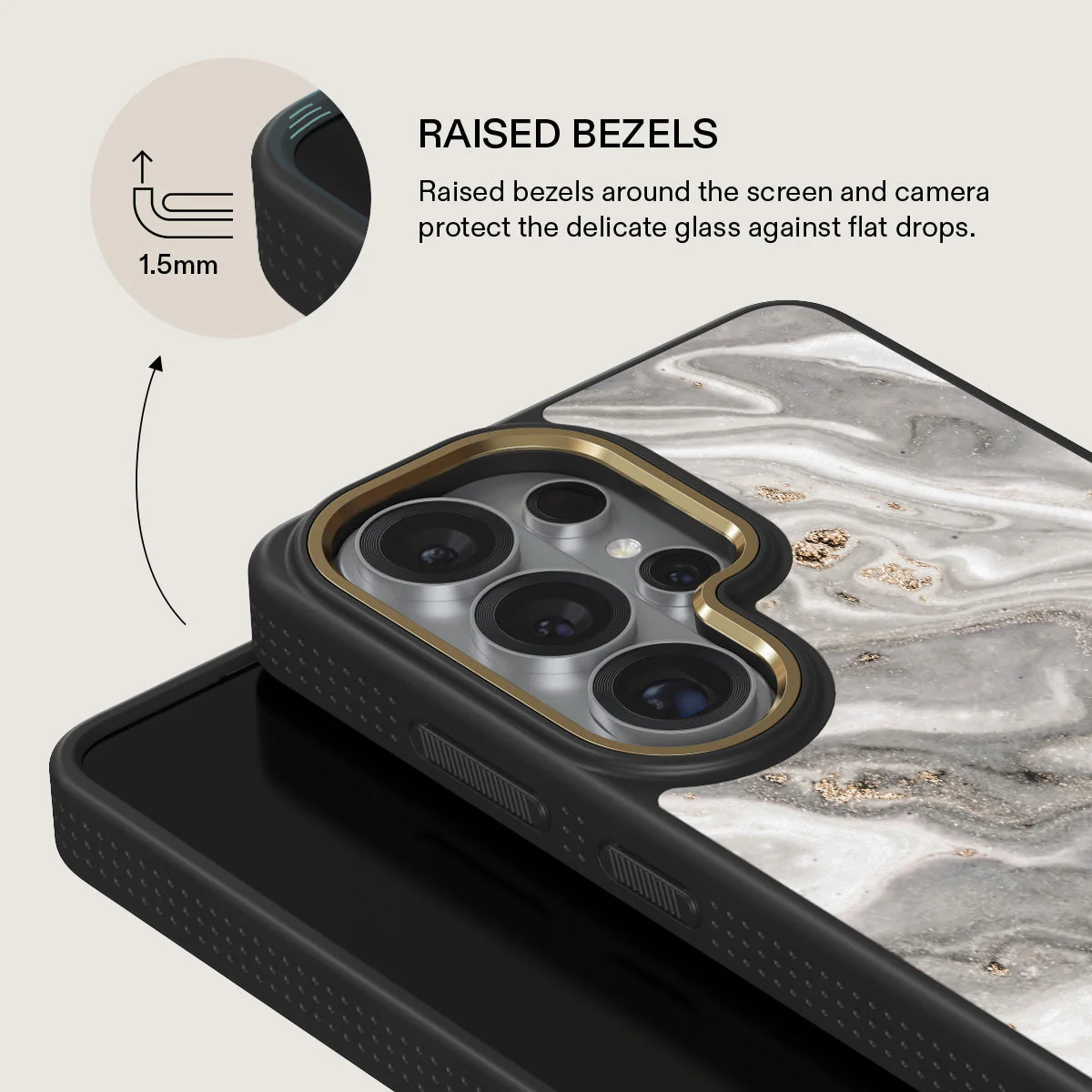 Snowstorm - Grey Marble Samsung Galaxy S26 Ultra Case - Image 8