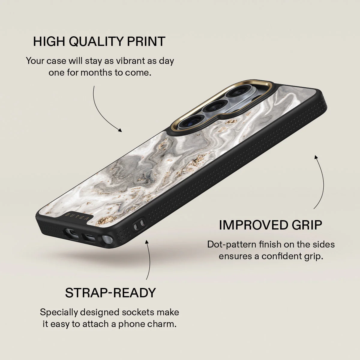 Snowstorm - Grey Marble Samsung Galaxy S26 Ultra Case - Image 9