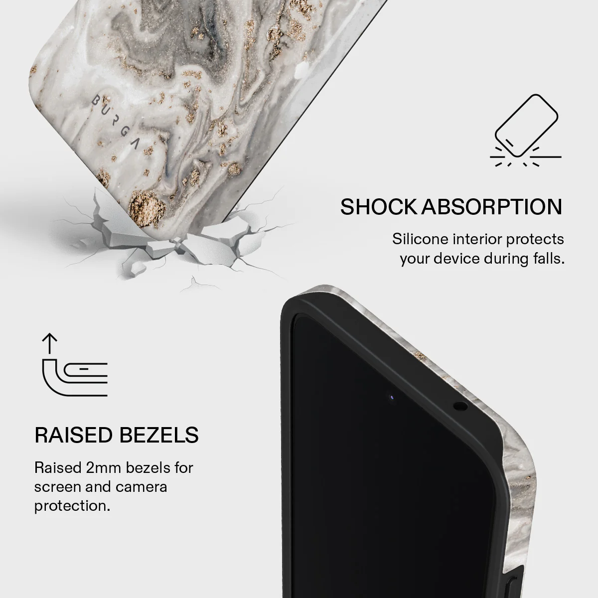 Snowstorm - Grey Marble Xiaomi 15T Case - Image 4