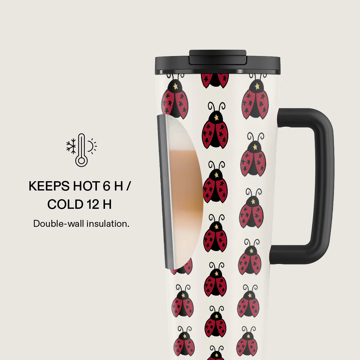 Lady Luck - EasyGrip Travel Mug - Image 4