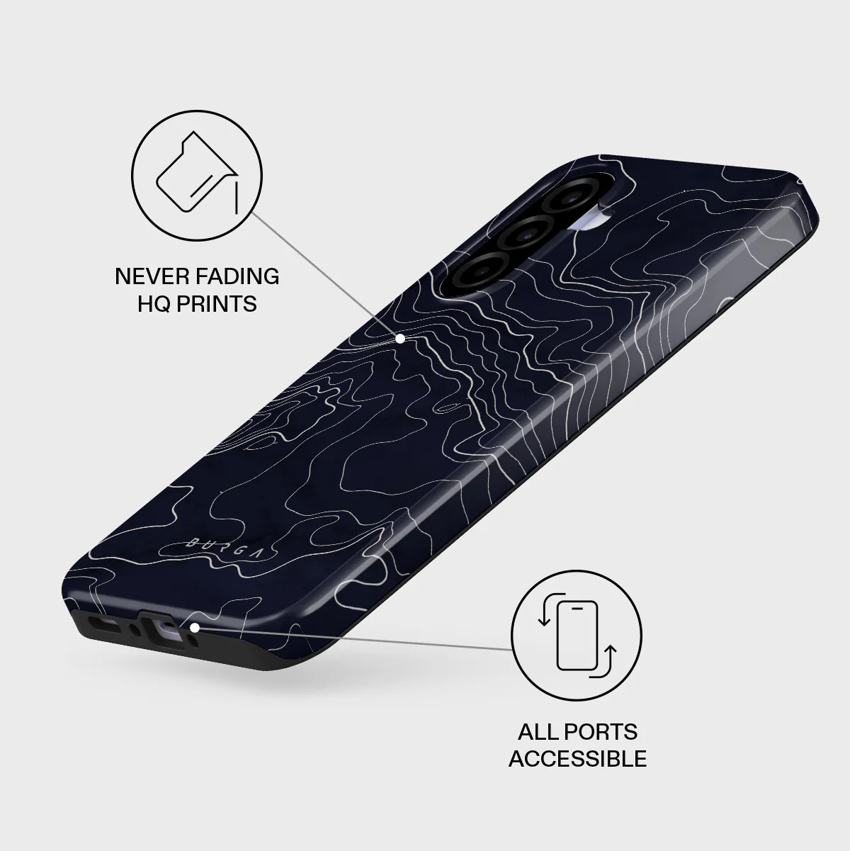 Drifting Shores - Line Art Samsung Galaxy A37 5G Case - Image 3