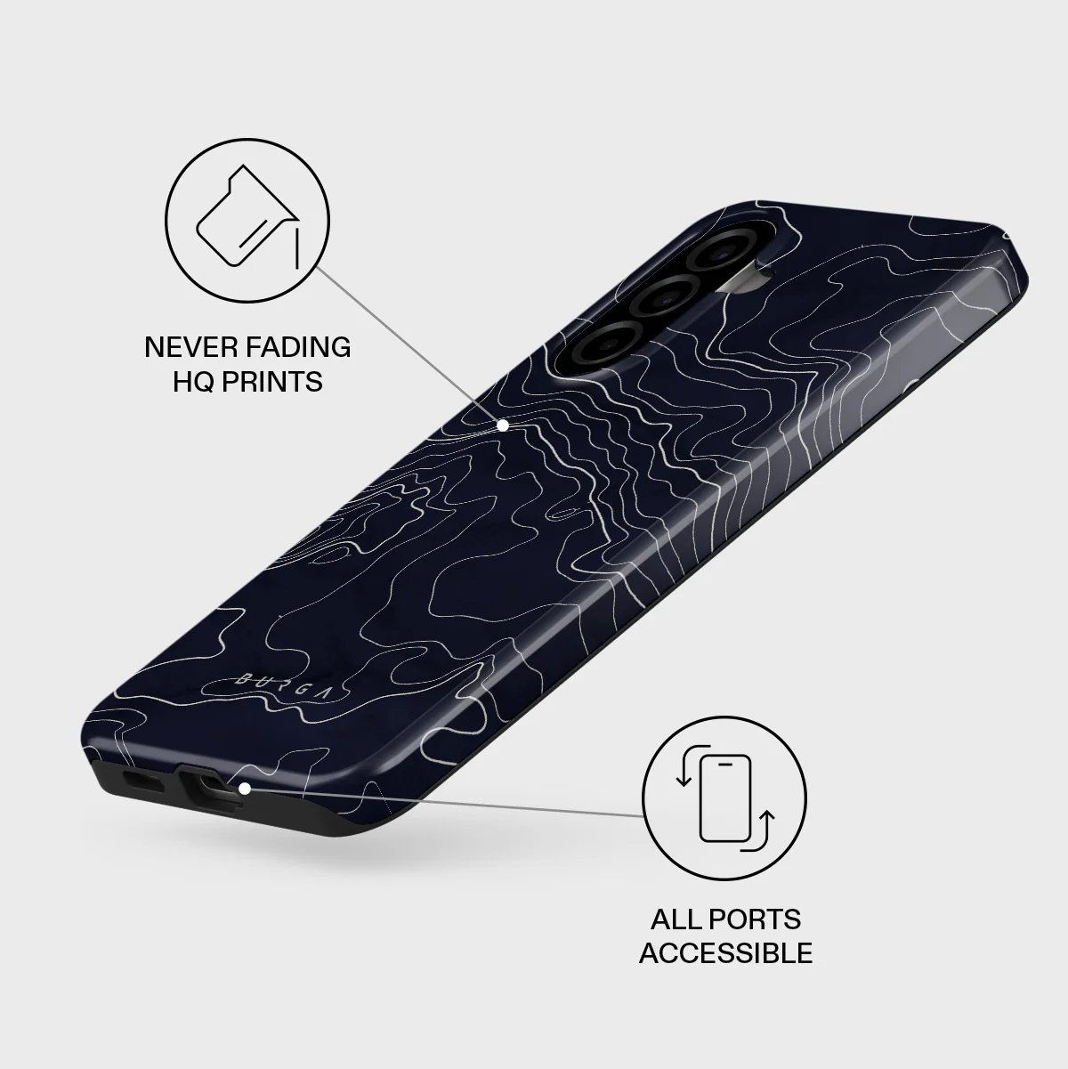 Drifting Shores - Line Art Samsung Galaxy A57 5G Case - Image 3
