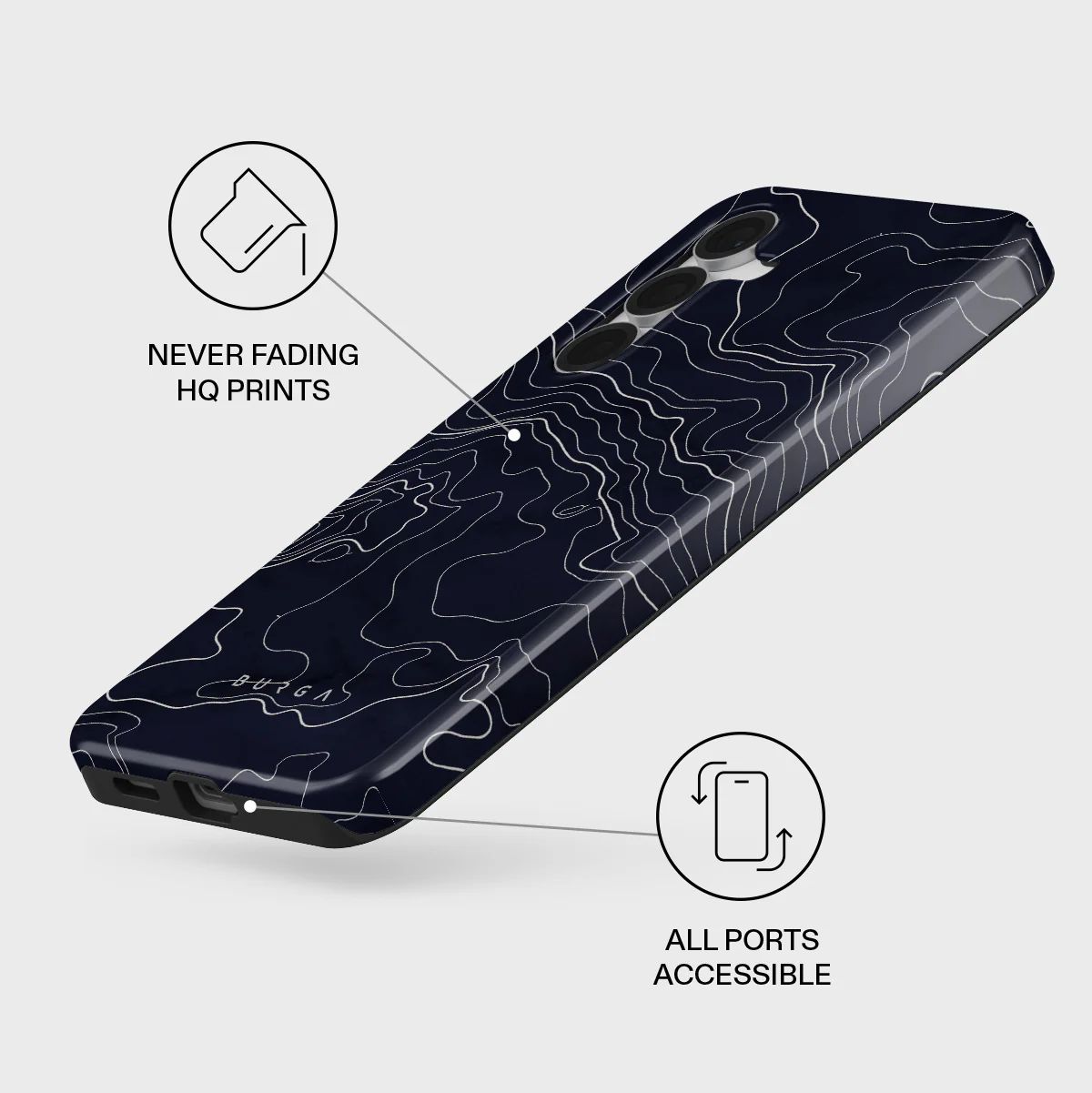 Drifting Shores - Line Art Samsung Galaxy S25 FE Case - Image 3