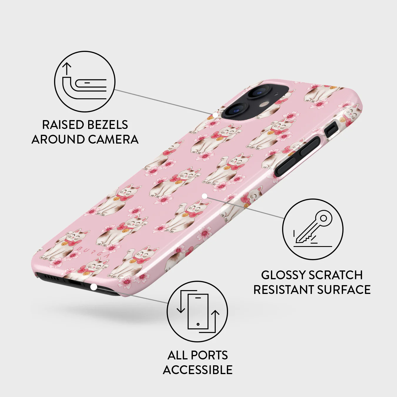 Maneki Neko - iPhone 12 Mini Case - Image 3