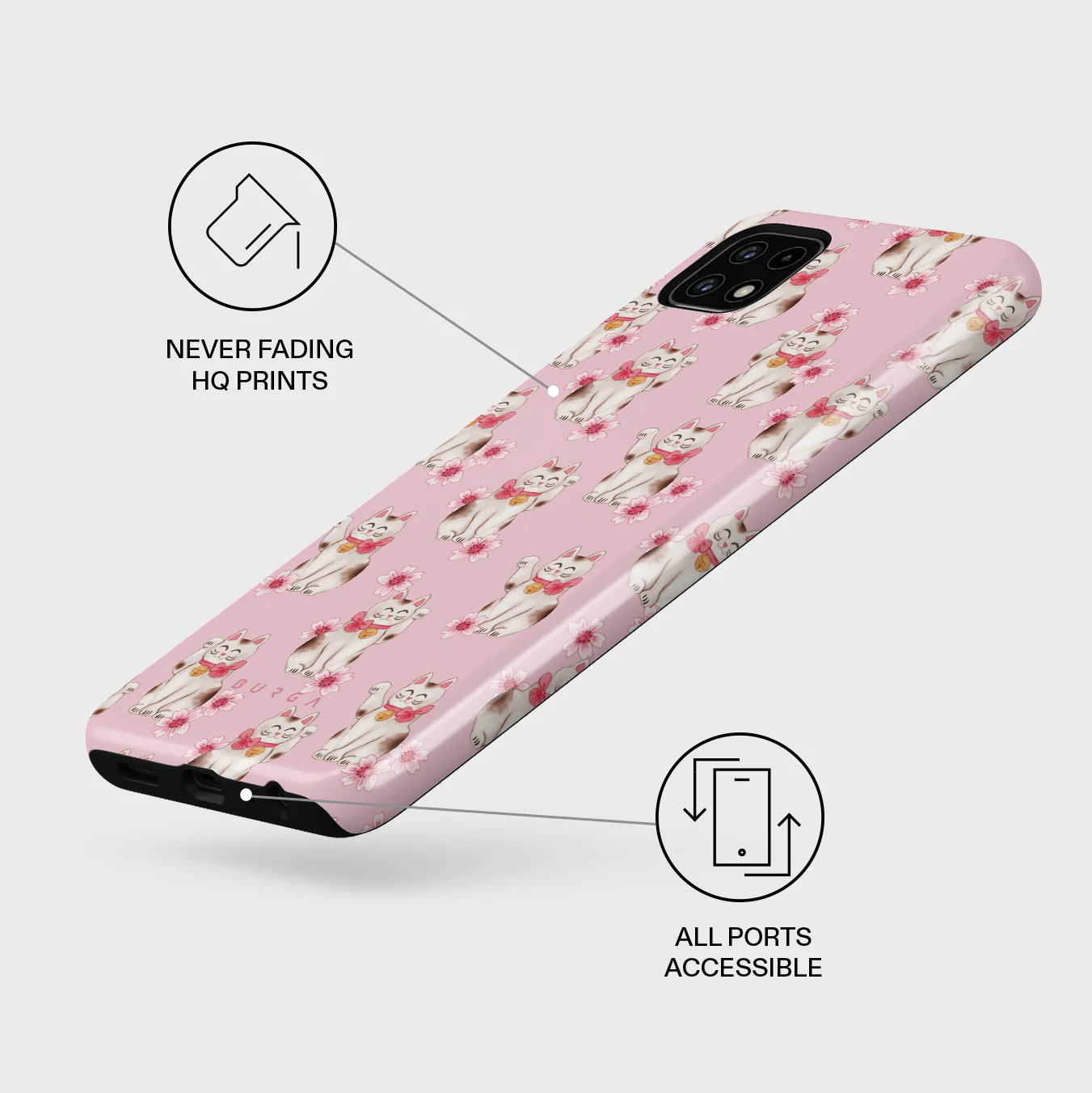 Maneki Neko - Samsung Galaxy A22 5G Case - Image 3