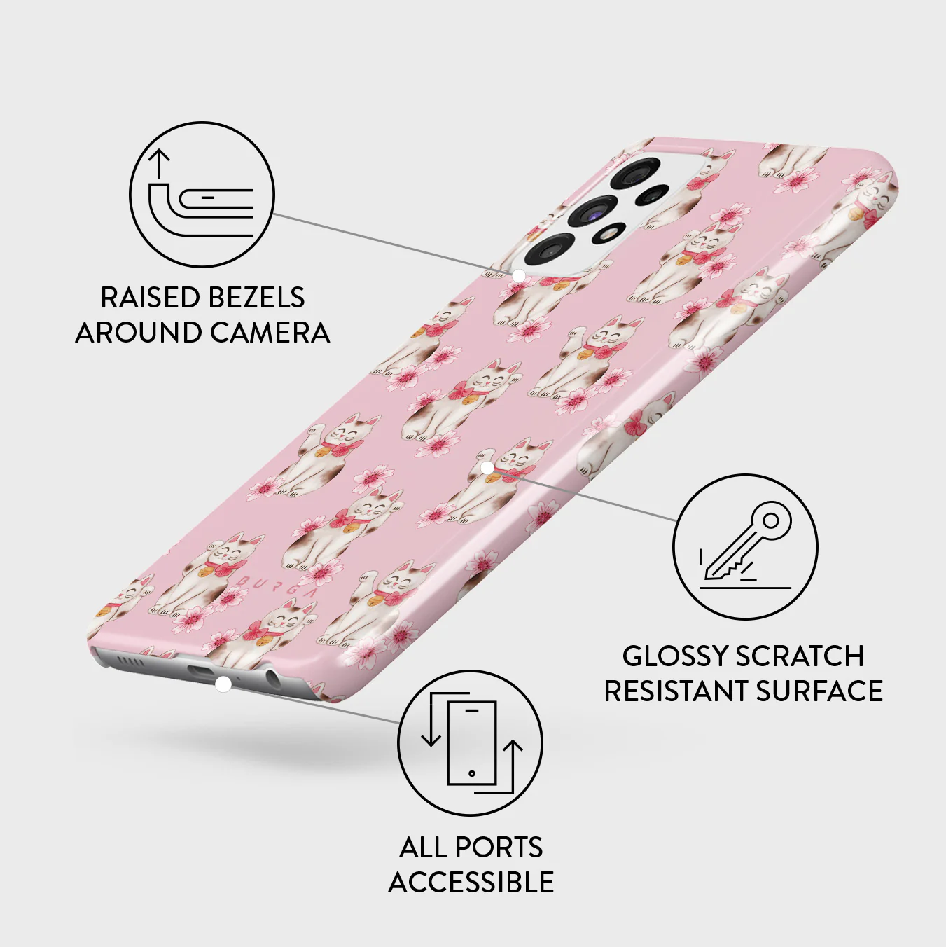Maneki Neko - Samsung Galaxy A72 4G / 5G Case - Image 3
