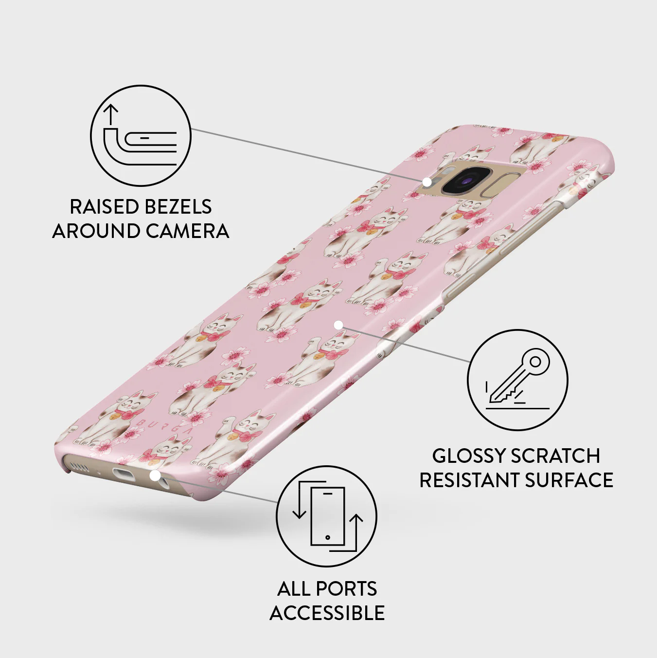 Maneki Neko - Samsung Galaxy S8 Case - Image 3