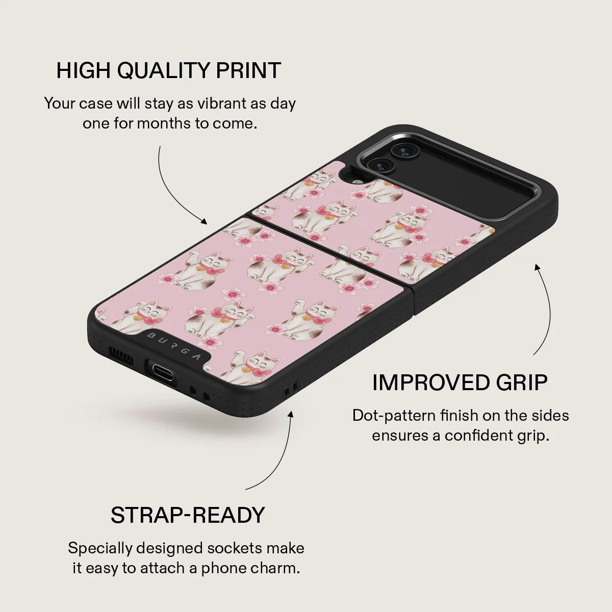 Maneki Neko - Samsung Galaxy Z Flip 4 Case - Image 24
