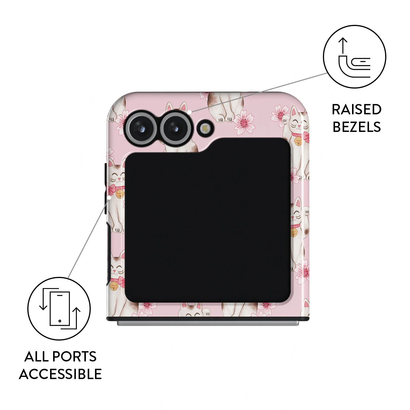 Maneki Neko - Samsung Galaxy Z Flip 7 FE Case - Image 3