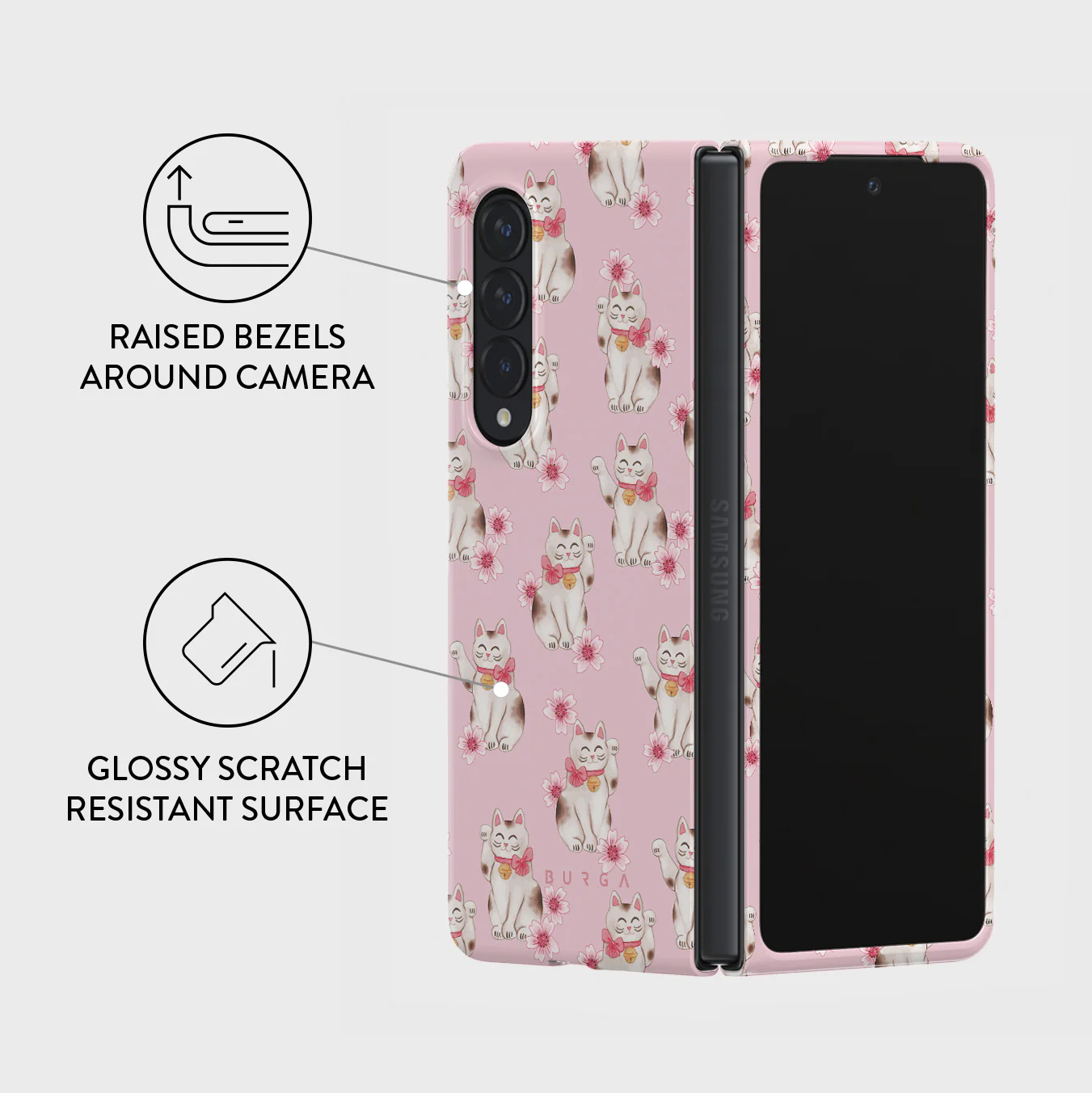 Maneki Neko - Samsung Galaxy Z Fold 3 Case - Image 3