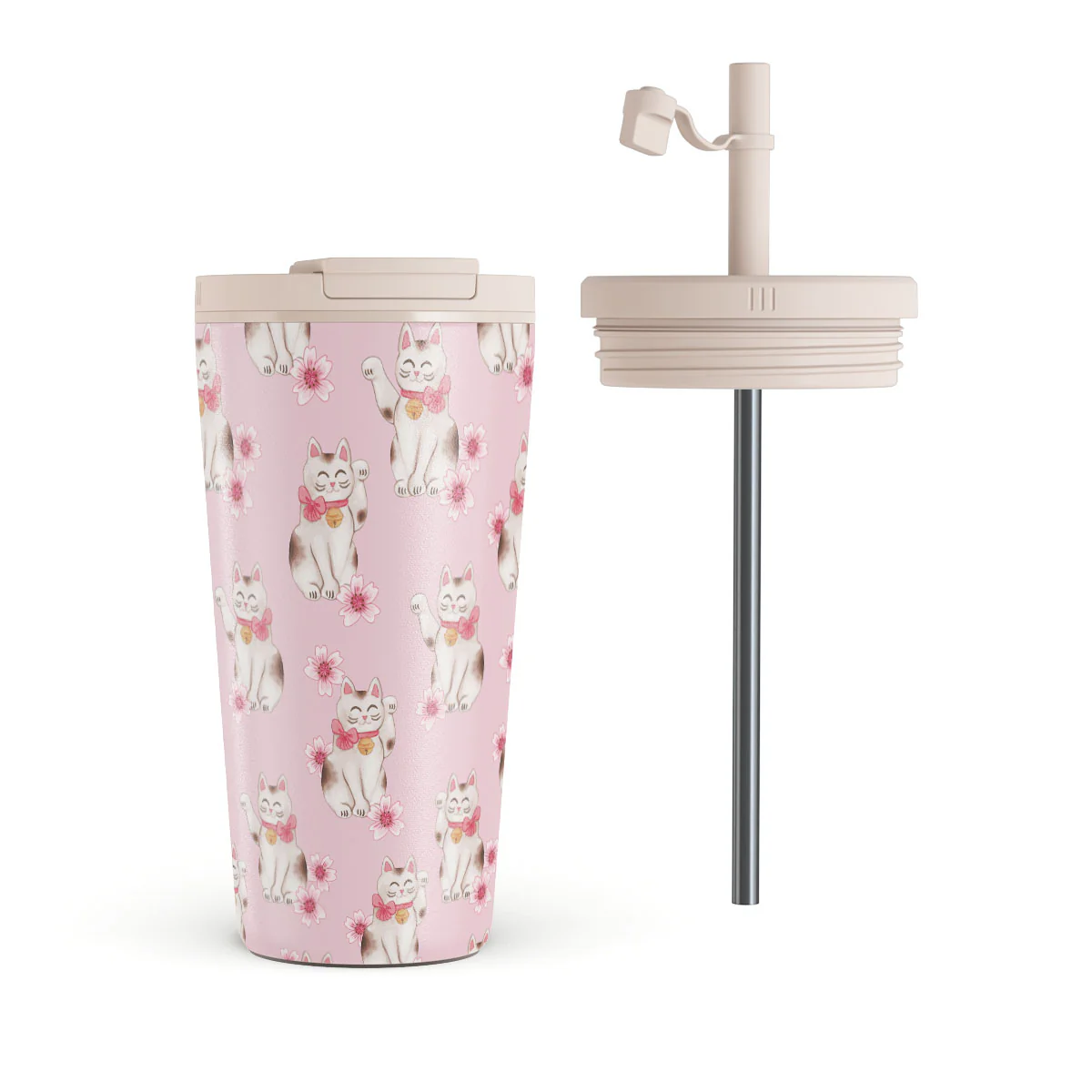Maneki Neko - Travel Mug - Image 3