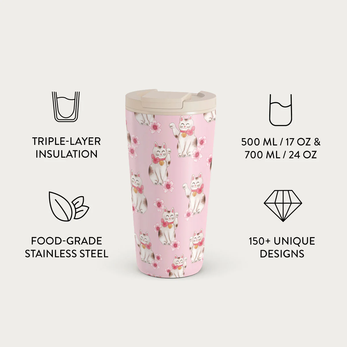 Maneki Neko - Travel Mug - Image 7