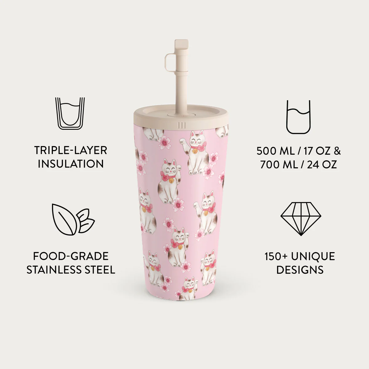 Maneki Neko - Travel Mug - Image 8