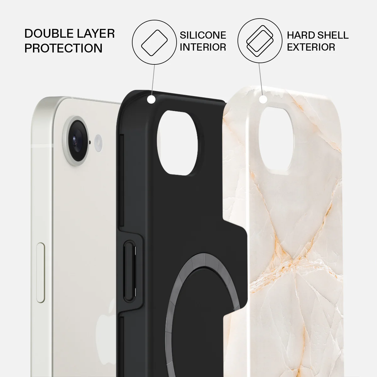 Vanilla Sand - Marble iPhone 17e Case - Image 2