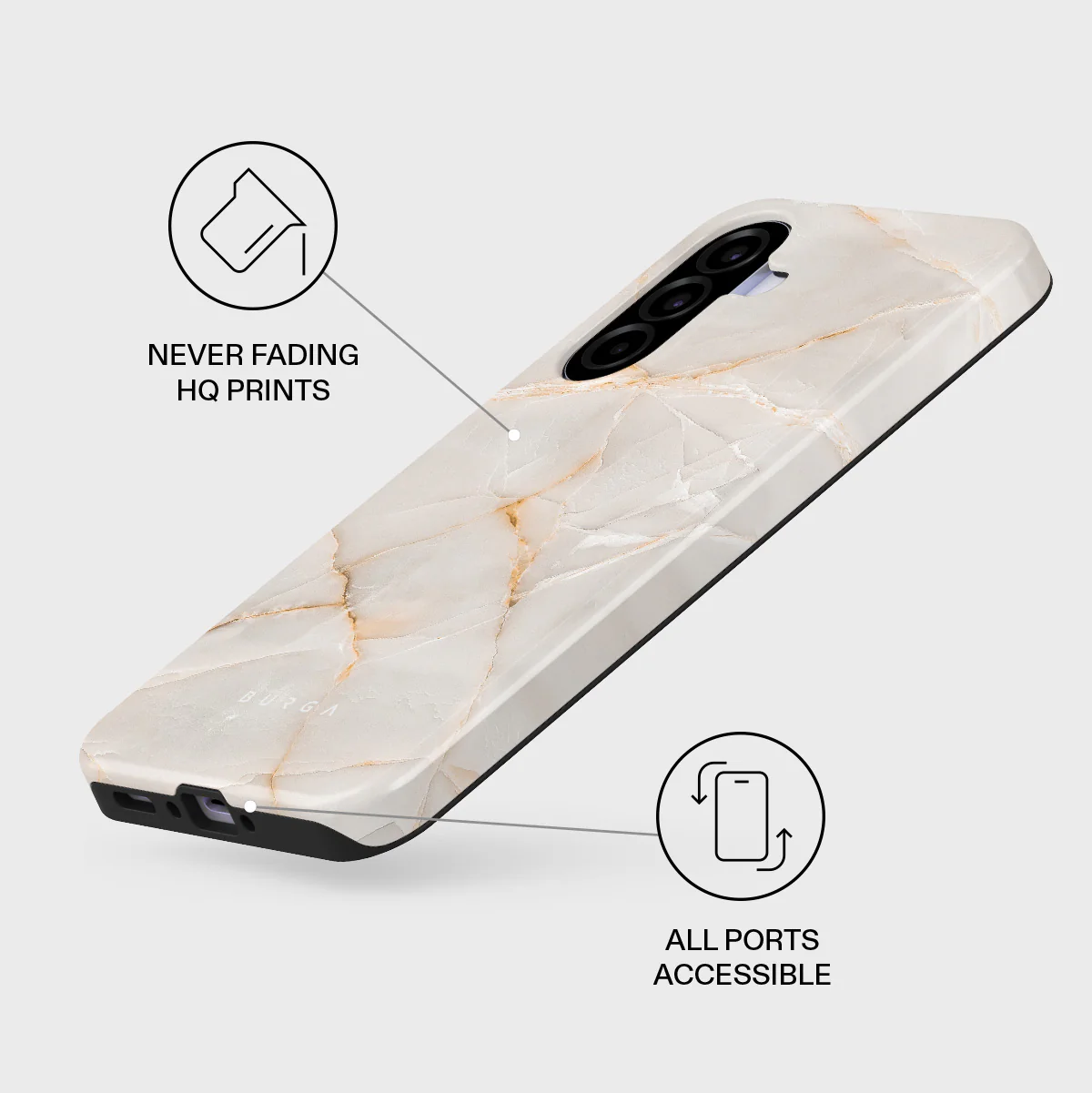 Vanilla Sand - Marble Samsung Galaxy A37 5G Case - Image 3