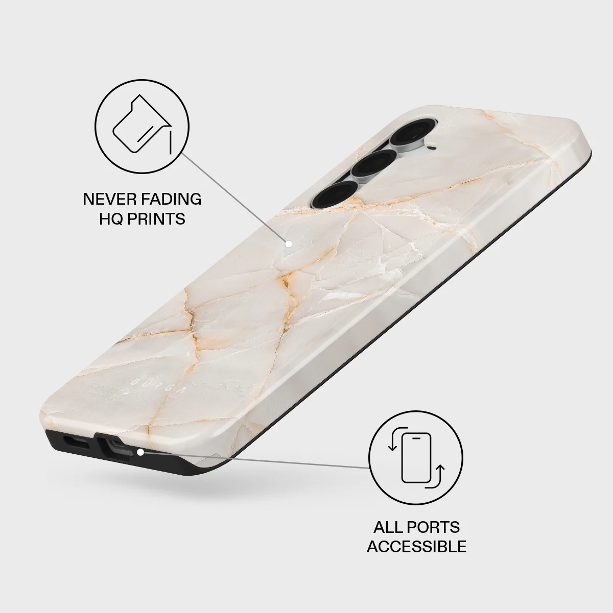 Vanilla Sand - Marble Samsung Galaxy S25 FE Case - Image 3
