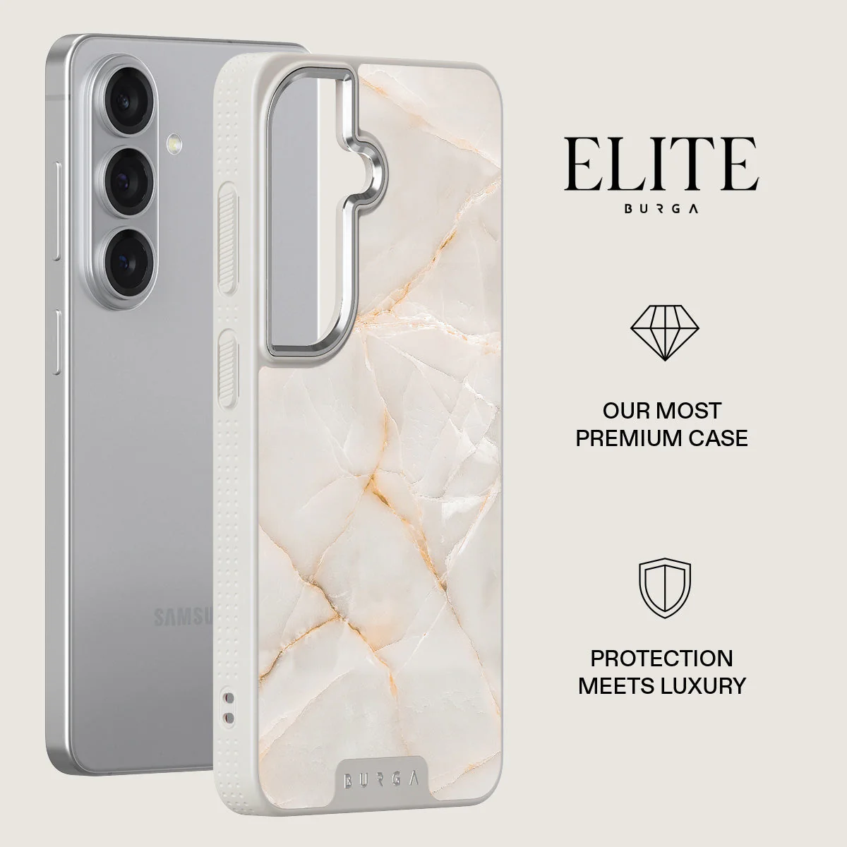Vanilla Sand - Marble Samsung Galaxy S26 Case - Image 34