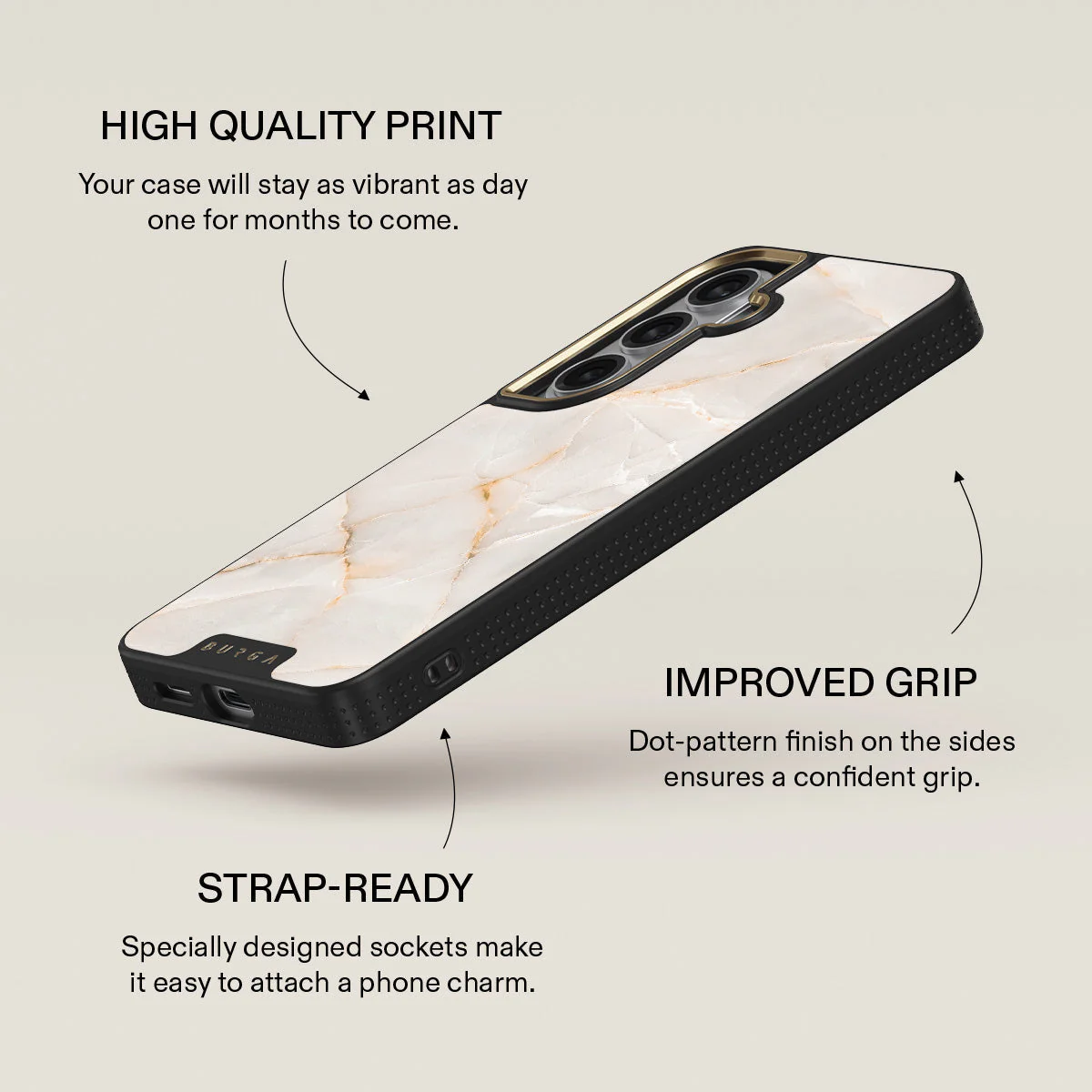 Vanilla Sand - Marble Samsung Galaxy S26 Case - Image 9