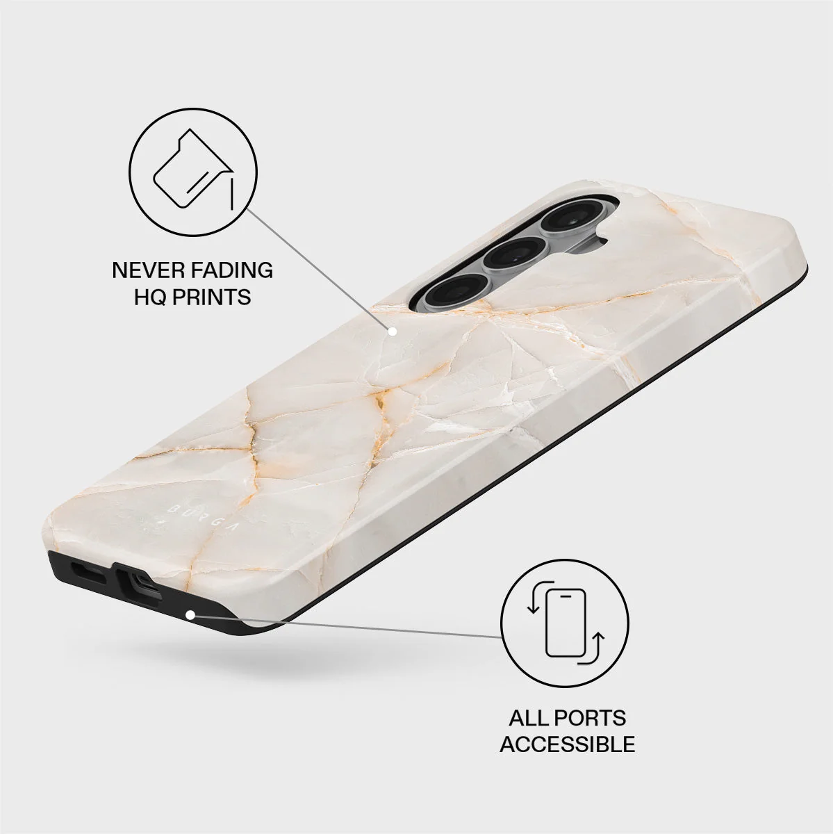 Vanilla Sand - Marble Samsung Galaxy S26 Plus Case - Image 3