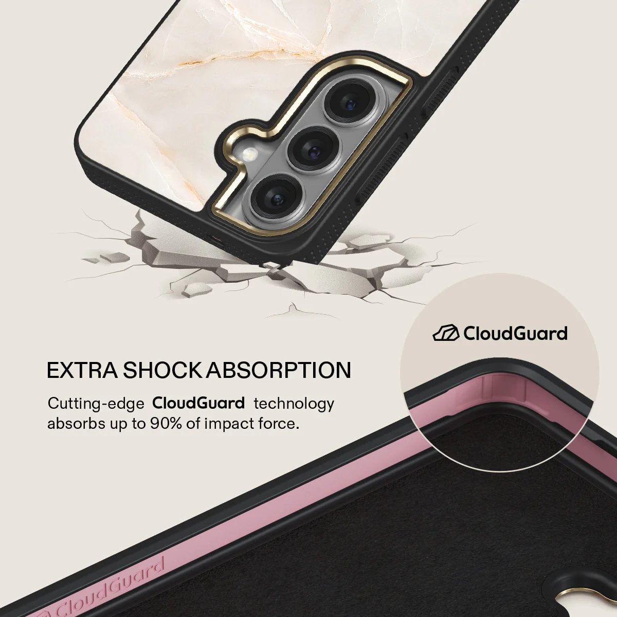 Vanilla Sand - Marble Samsung Galaxy S26 Plus Case - Image 7