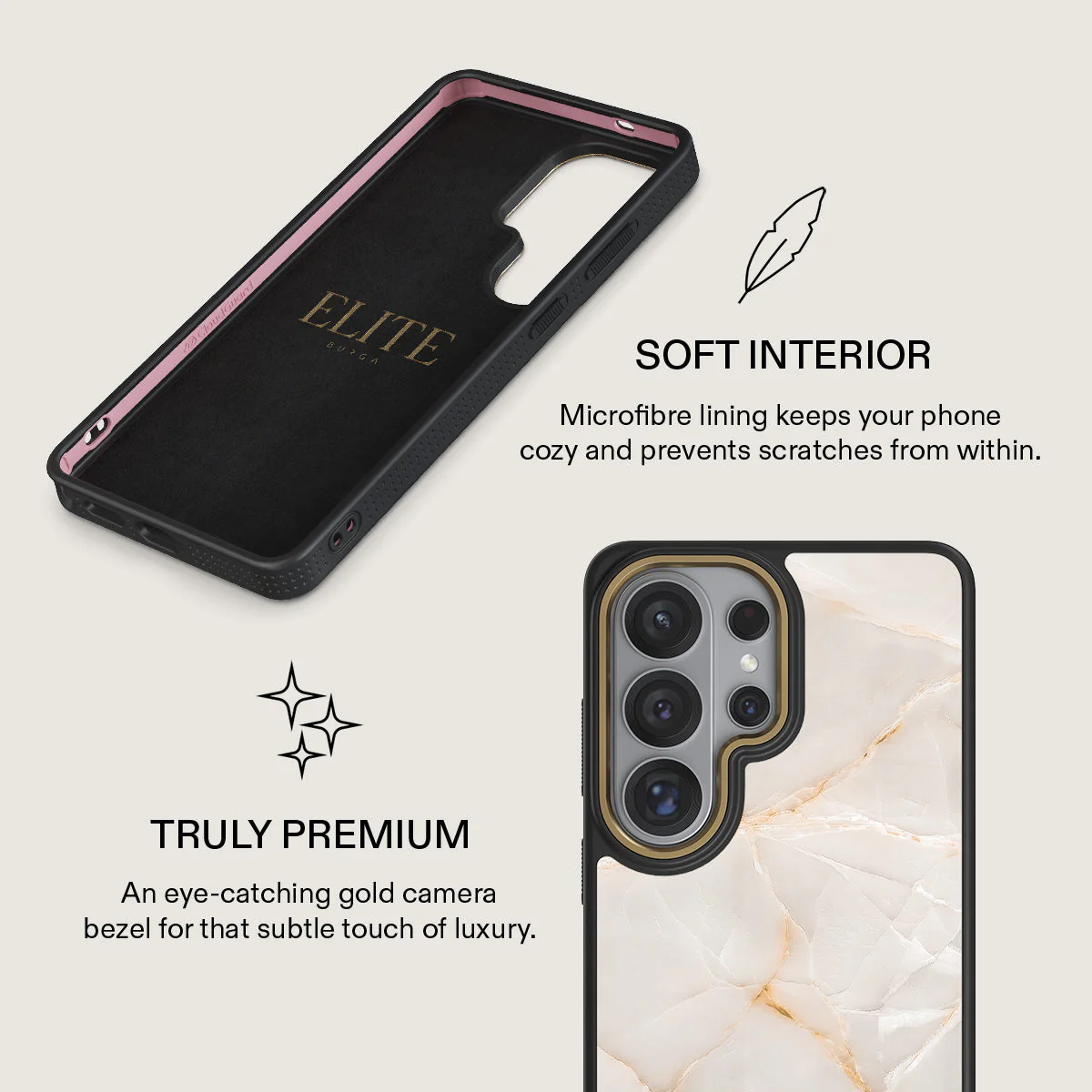 Vanilla Sand - Marble Samsung Galaxy S26 Ultra Case - Image 10