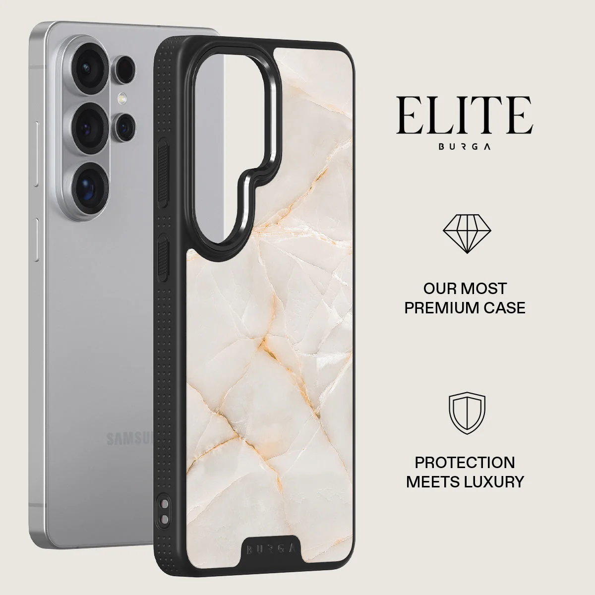 Vanilla Sand - Marble Samsung Galaxy S26 Ultra Case - Image 13